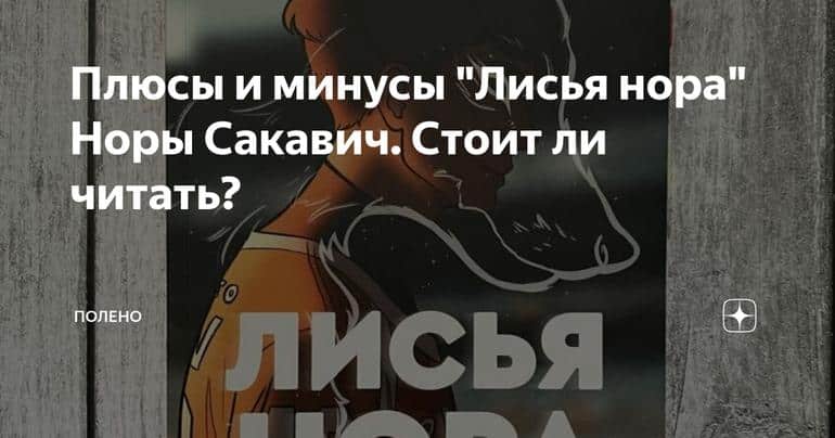 Плюсы и минусы "Лисья нора" Норы Сакавич. Стоит ли читать?